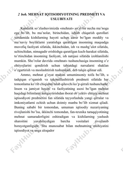 mehnat iqtisodiyoti va uslubiyati — DOCX