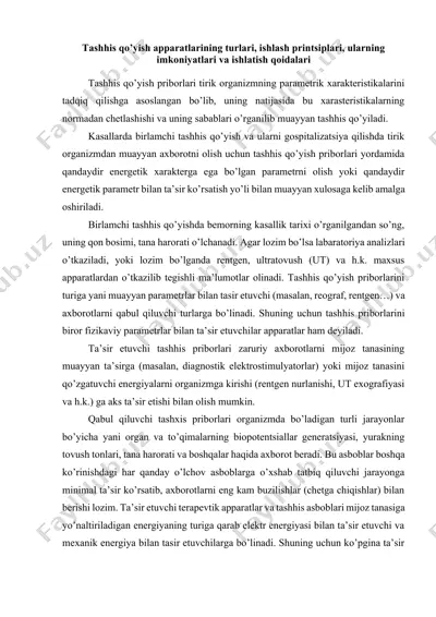 tashhis qo’yish priborlari — DOCX