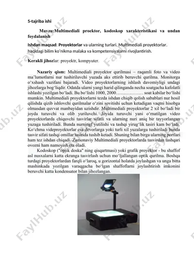 multimediali proektor — DOCX