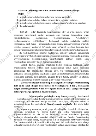 maktabgacha ta’lim tashkilotlarida jismoniy tarbiya — DOCX