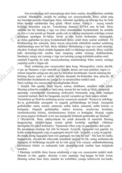 ilmiy uslubda yozilgan darslik — DOCX