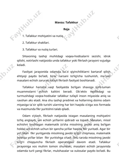 tafakkur — DOCX