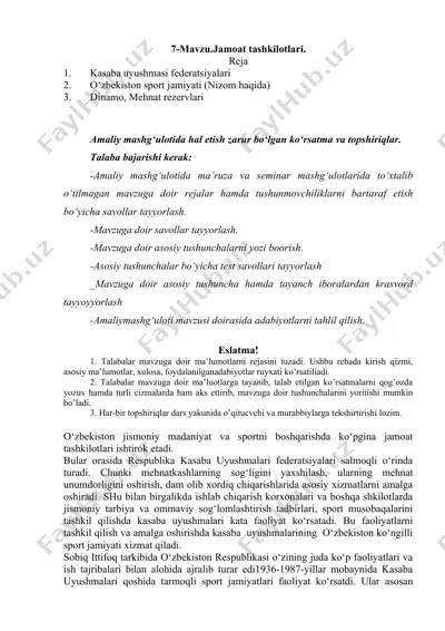 jamoat tashkilotlari — DOCX