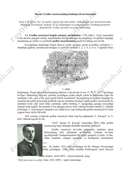 graflar nazariyasinin boshlang‘ich ma’lumotlari — DOCX