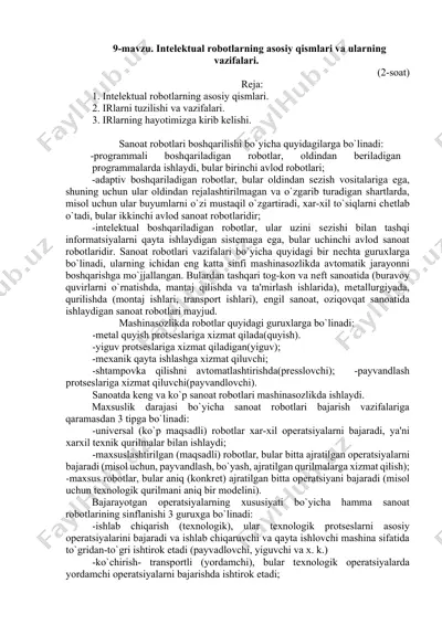 intelektual robotlar — DOCX