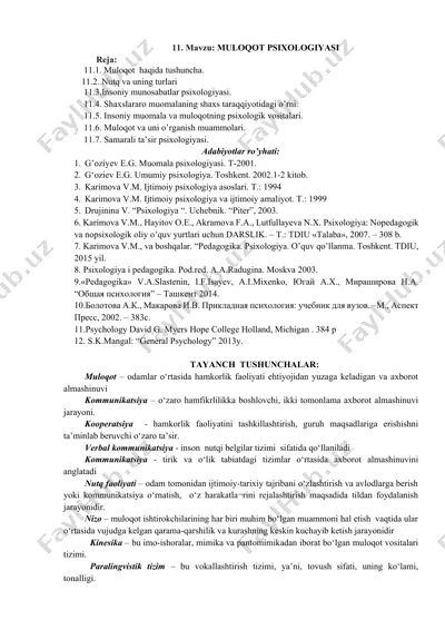 muloqot psixologiyasi — DOCX