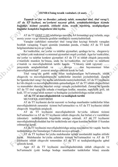eenhatning texnik vositalari — DOCX