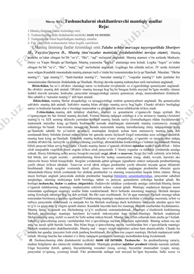 tushunchalarni shakllantiruvchi mantiqiy usullar — DOCX