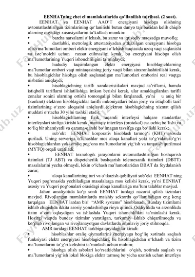 eenhatning chet el mamlakatlarida qo’llanilish tajribasi — DOCX