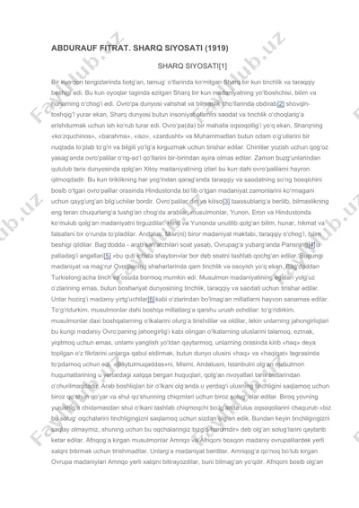 sharq siyosati — DOCX