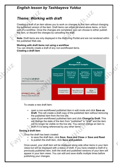 draft item management — DOCX