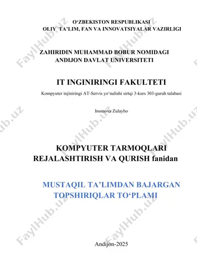 kerberos autentifikatsiya protokoli — DOCX