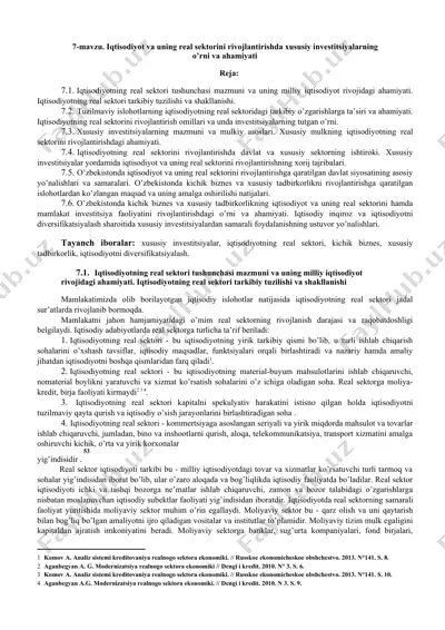 iqtisodiyot va uning real sektorini rivojlantirishda xususiy investitsiyalarning o'rni va ahamiyati — DOCX