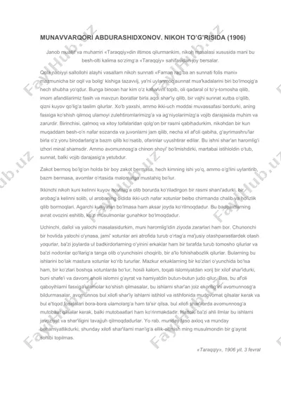 nikoh to’g’risida — DOCX