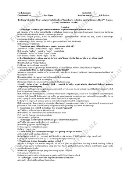 "texnologiya ta’limi va uni o‘qitish metodikasi" — DOCX