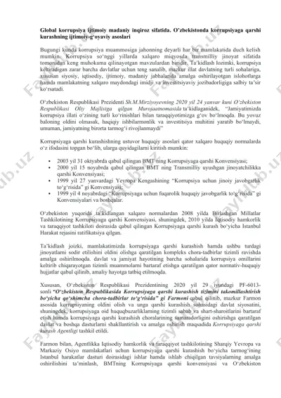 global korrupsiya ijtimoiy madaniy inqiroz sifatida — DOCX