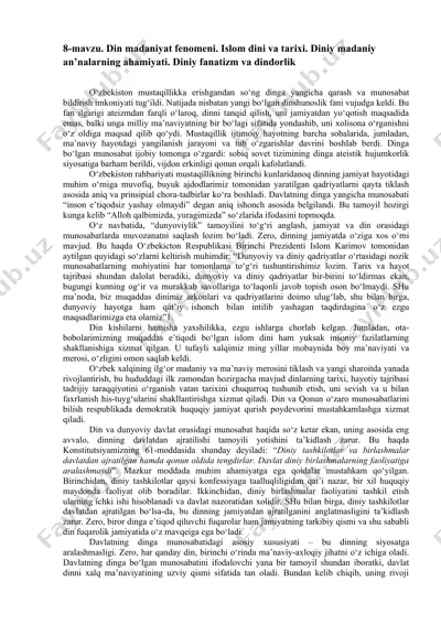islam dini va tarixi — DOCX