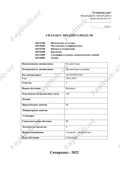 русский язык — DOCX