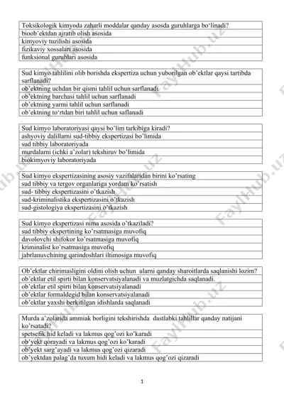 sud kimyo ekspertizasi — DOCX