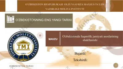 o'zbekistonda fuqarolik jamiyati asoslarining shakllanishi — PPTX