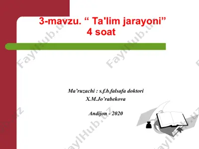 "ta'limjarayoni" — PPT
