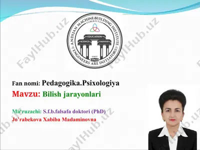 bilish jarayonlari — PPT