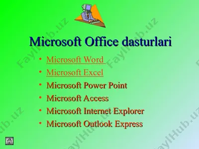 microsoft office dasturlari — PPT