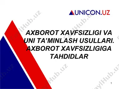 аxborot xavfsizligi va uni ta’minlash usullari — PPT