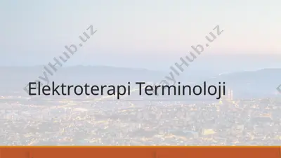 elektroterapi terminoloji — PPTX