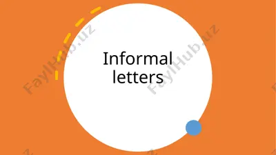 informal letters — PPTX