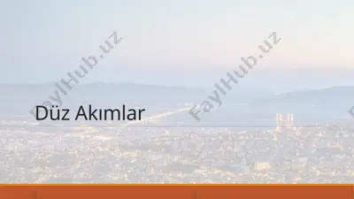 düz akımlar — PPTX