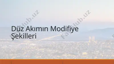 düz akımın modifiye şekilleri — PPTX