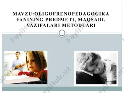oligofrenopedagogika — PPTX