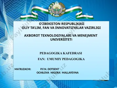 pedagogik mahorat fani — PPTX