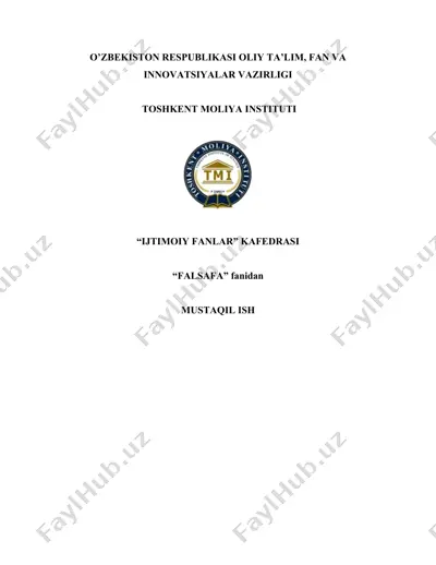 vijdon va e’tiqod erkinligi — DOCX