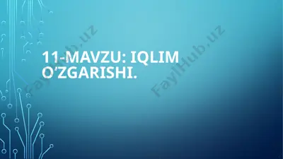 iqlim o'zgarishi — PPTX