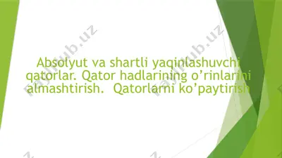 qatorlar o'zgaruvchilari — PPTX