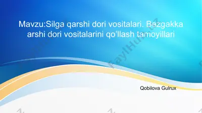 silga qarshi dori vositalari — PPTX