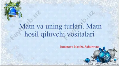 matn va uning turlari. mikro matn va makro matn — PPTX