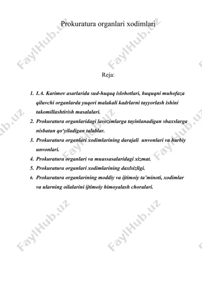 prokuratura organlari xodimlari — DOC