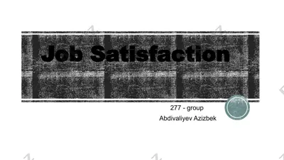 job satisfaction — PPTX