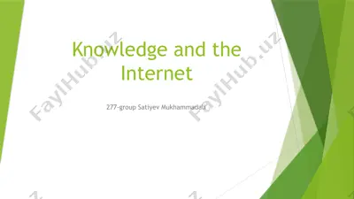 knowledge and the internet — PPTX