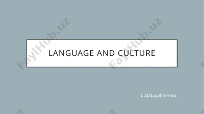 language and culture — PPTX