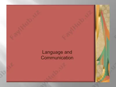 language and communication — PPTX