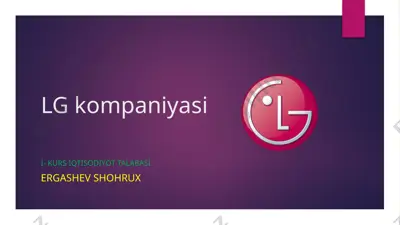 lg kompaniyasi — PPTX