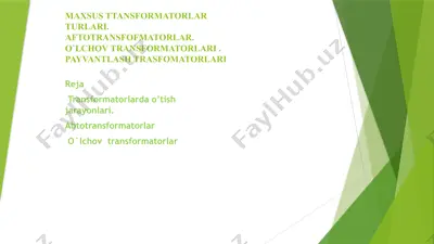 transformatorlar — PPTX