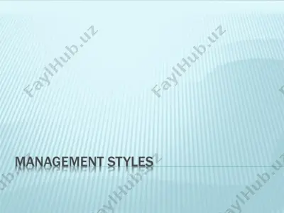 management styles — PPTX