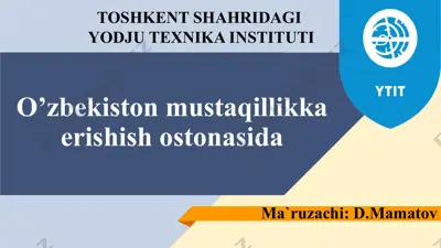 islom karimovning biografiyasi — PPTX