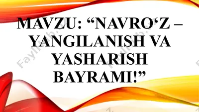 navro‘z bayrami — PPTX