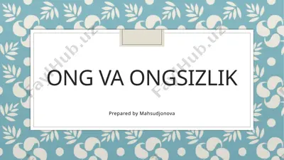 ong va ongsizlik — PPTX